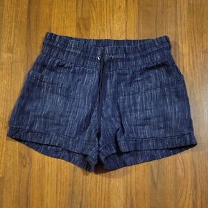 Athleta High Waist Blue Shorts Lightweight Denim